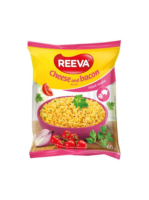 REEVA supă instant cu tăiței cu brânză și bacon - 60g