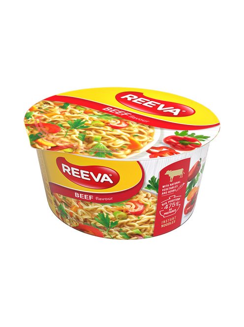 REEVA supă instant cu tăiței  cu aromă de vită - 75g