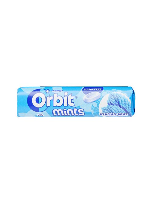 Orbit mentă puternică, bomboane fără zahăr - 28 g