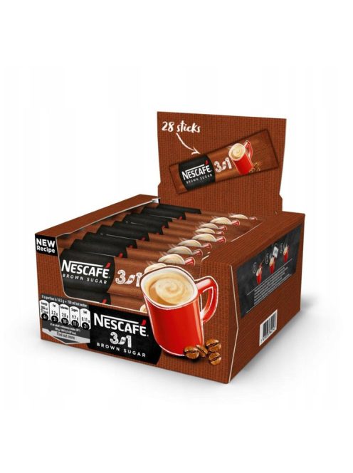 NESCAFÉ 3in1 zahăr brun, în cutie - 16.5g