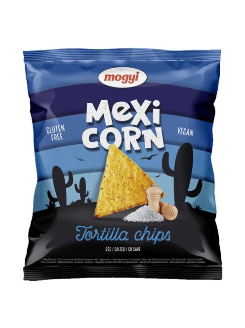 Mogyi Mexi Corn chipsuri tortilla cu sare, fără gluten, vegane - 90g